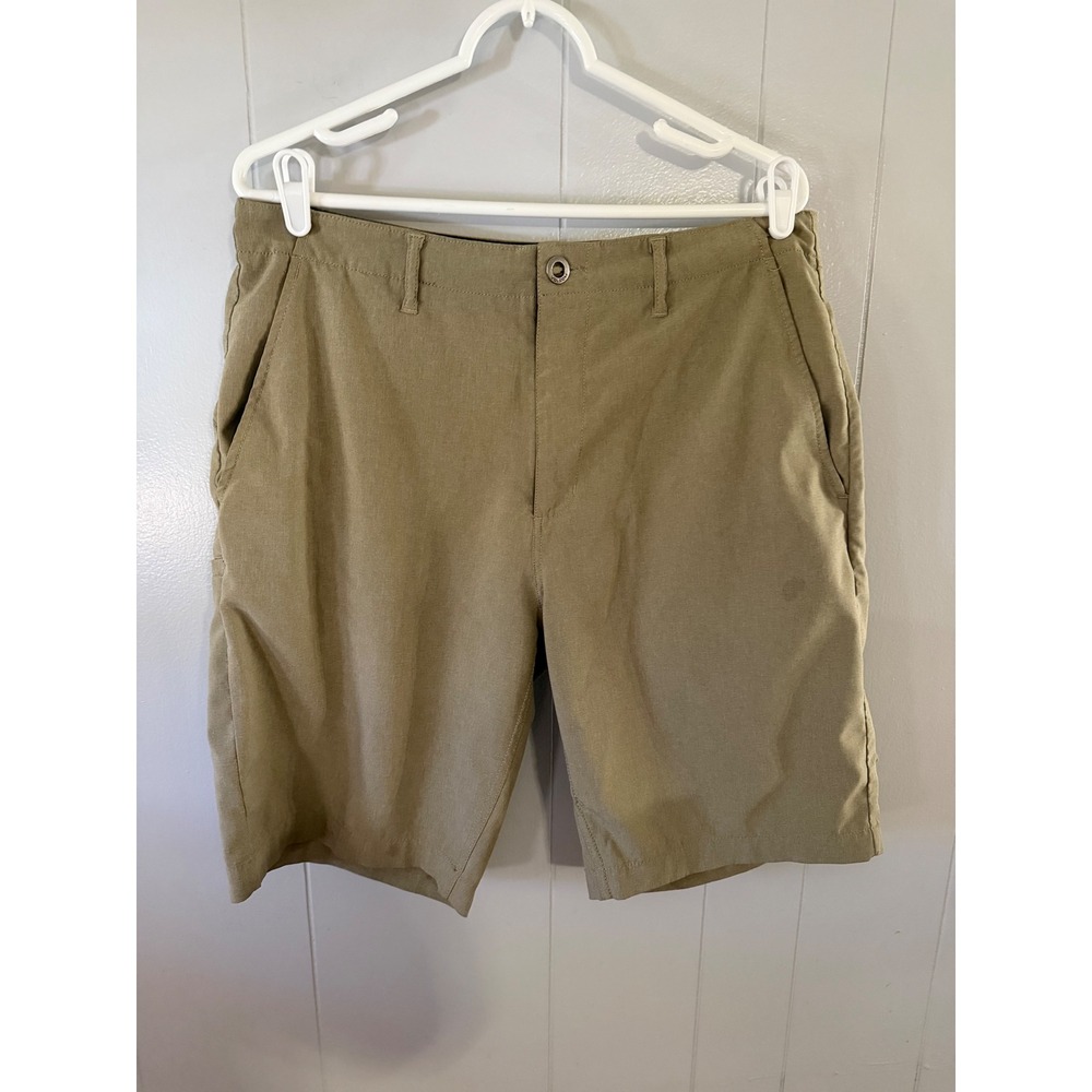 Volcom Hybrid Walk Shorts Mens 34 Khaki Quick Dry‎ Stretch Outdoor Surf Skate